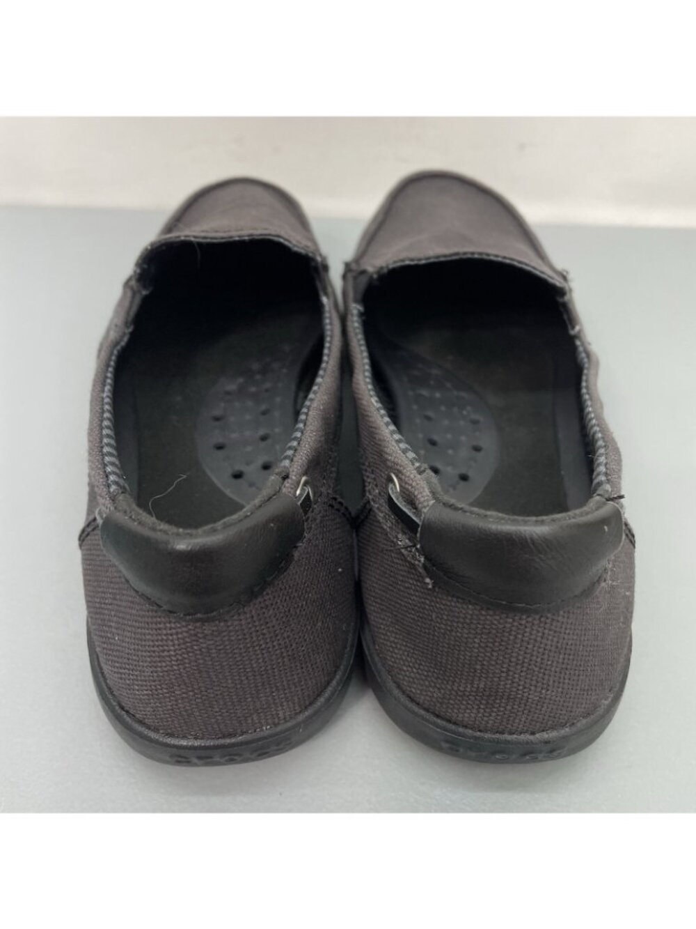 Crocs Walu Canvas Loafers Boat Shoes Brown Womens 6 - Picture 8 of 13